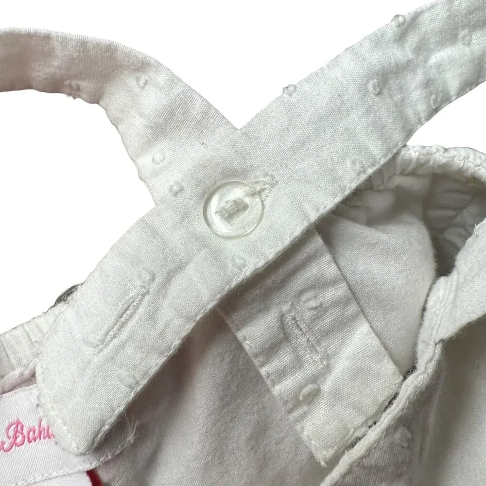 Tommy Bahama Sleeveless Cotton Romper Shorts Gray White 18mo